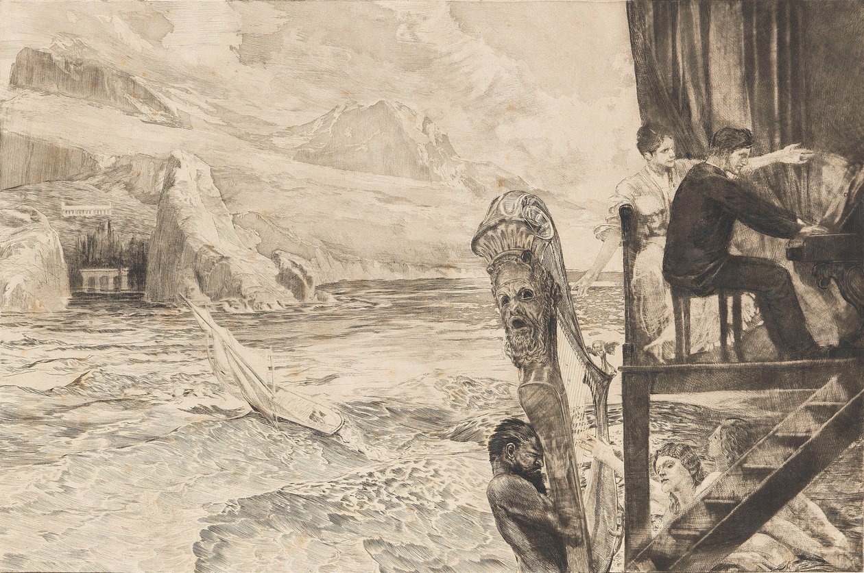 Opus XII, Brahms Fantasie, 1894 door Max Klinger
