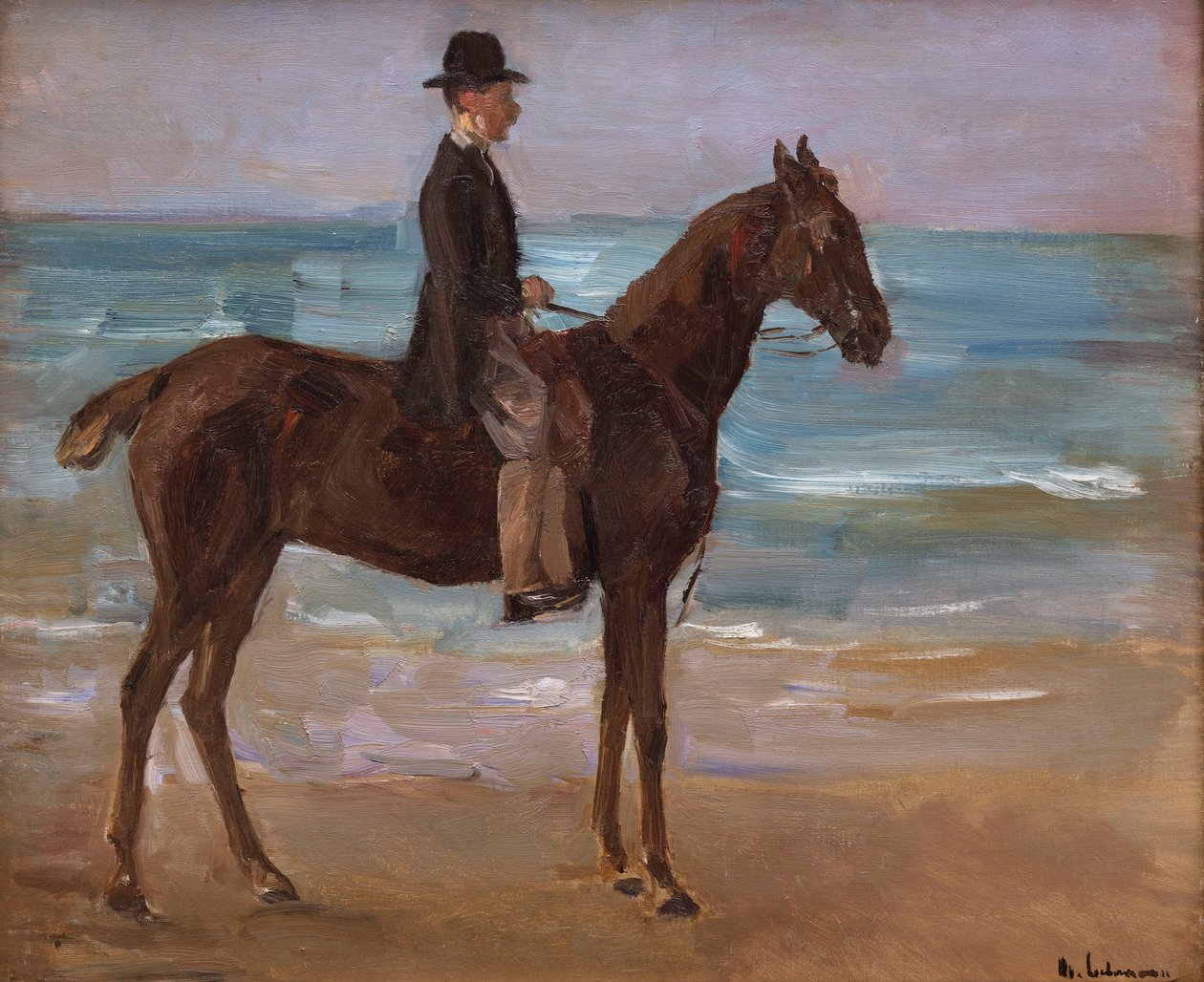 Een Ruiter aan de Kust door Max Liebermann