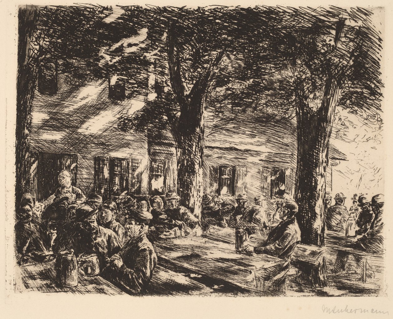 Een Herbergtuin in Rosenheim door Max Liebermann