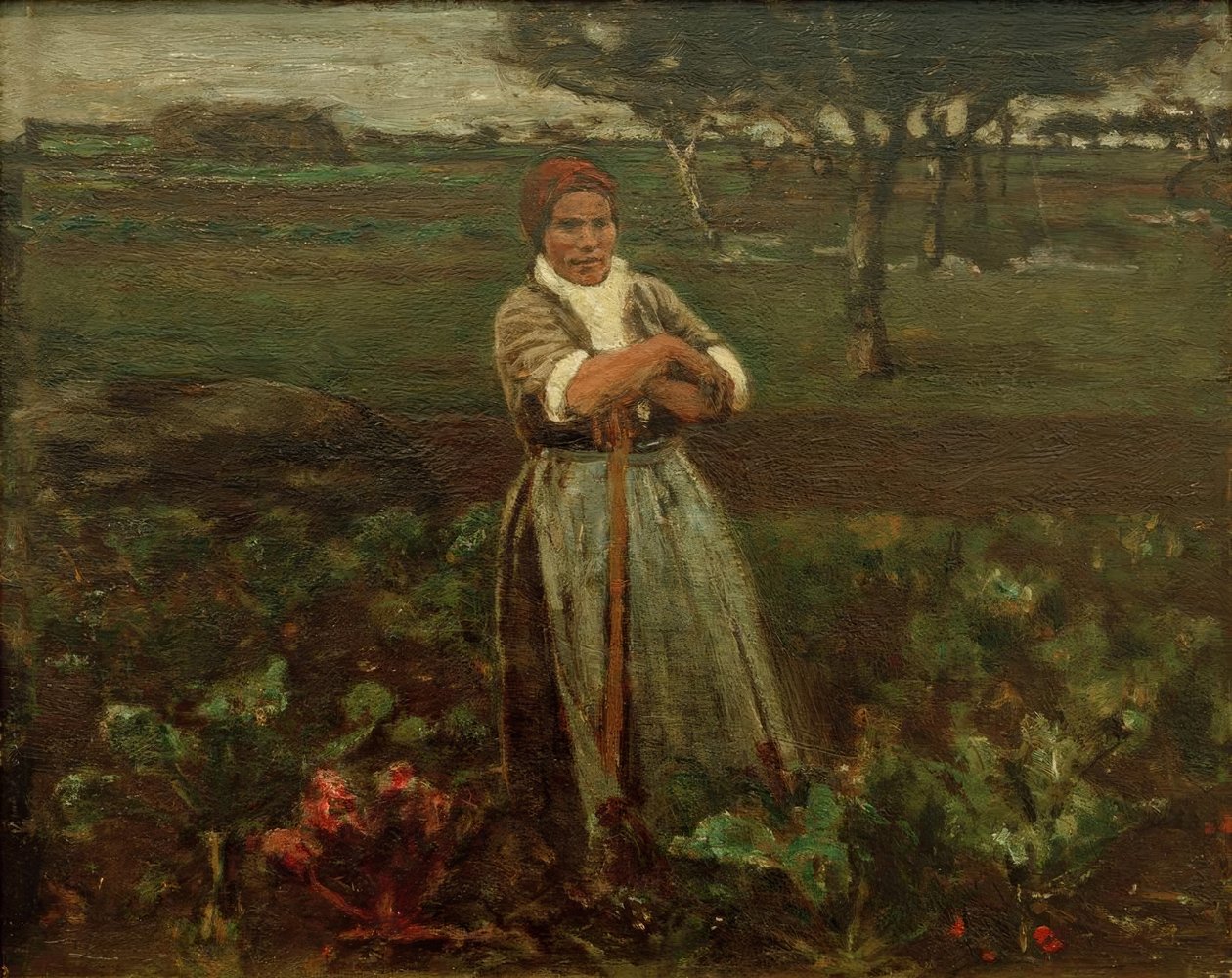 Arbeidster in het bietenveld door Max Liebermann