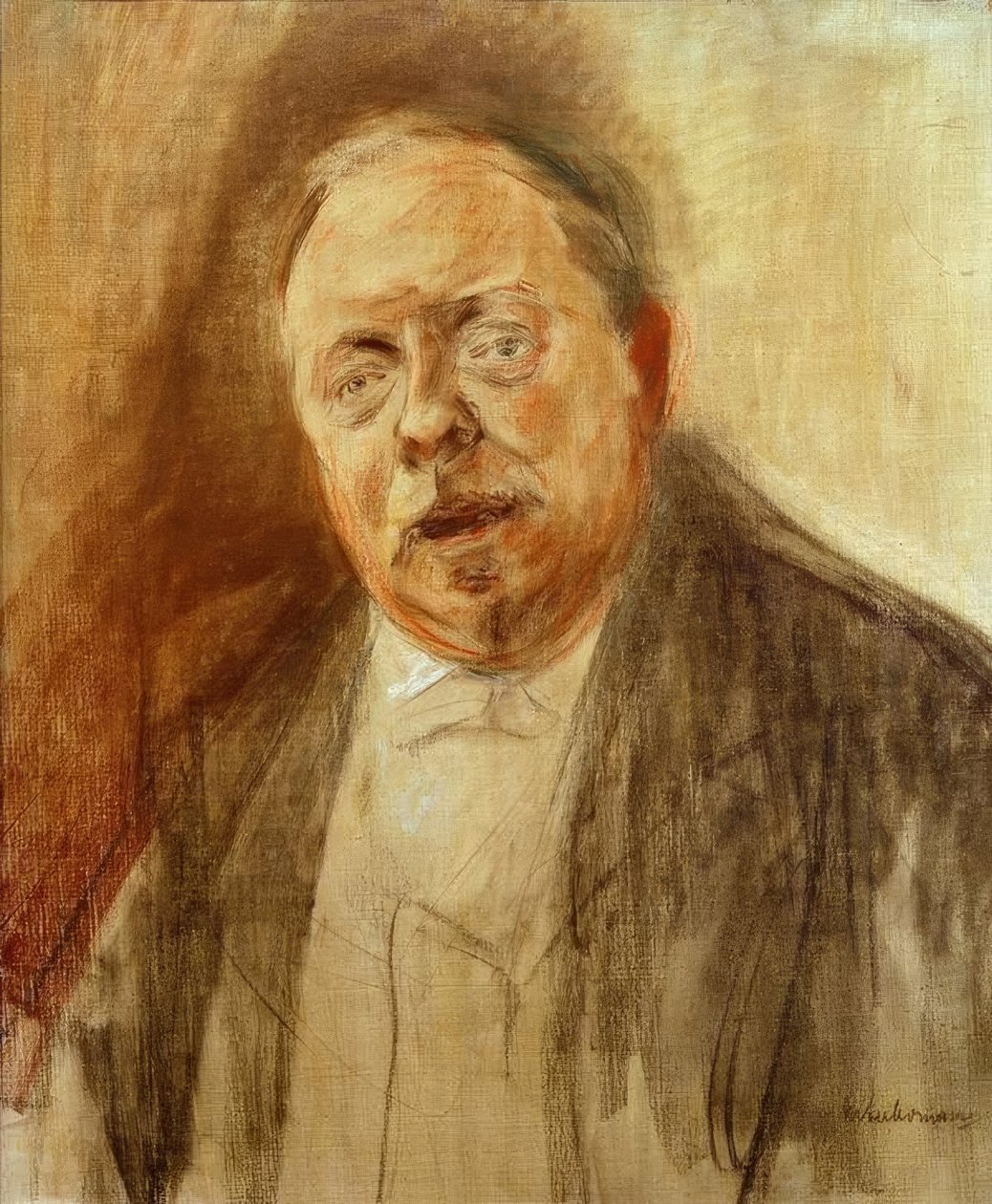 Portretstudie van baron Alfred von Berger door Max Liebermann
