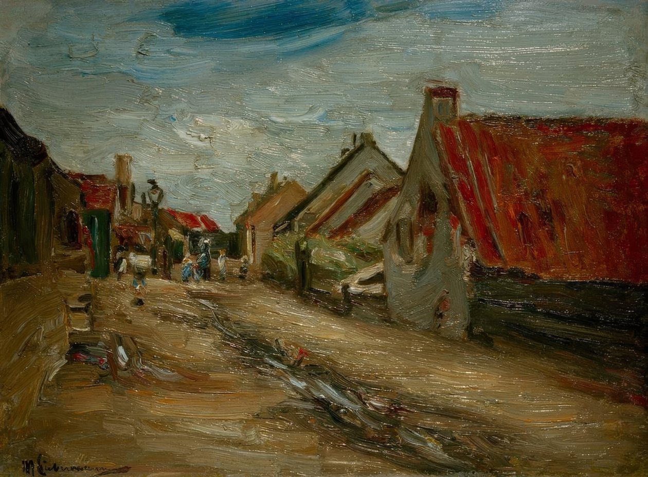 Dorpsstraat in Holland door Max Liebermann