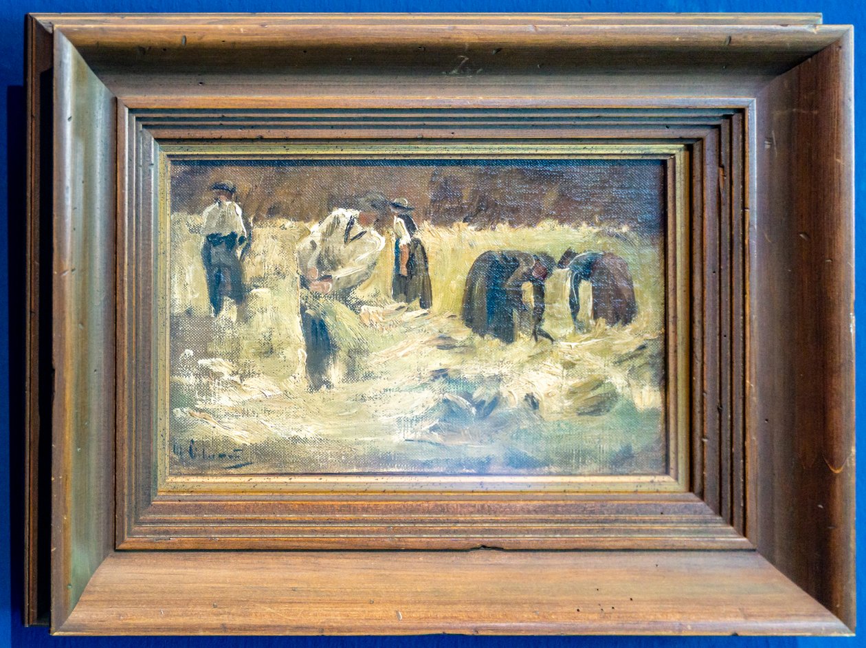 Graanoogst door Max Liebermann