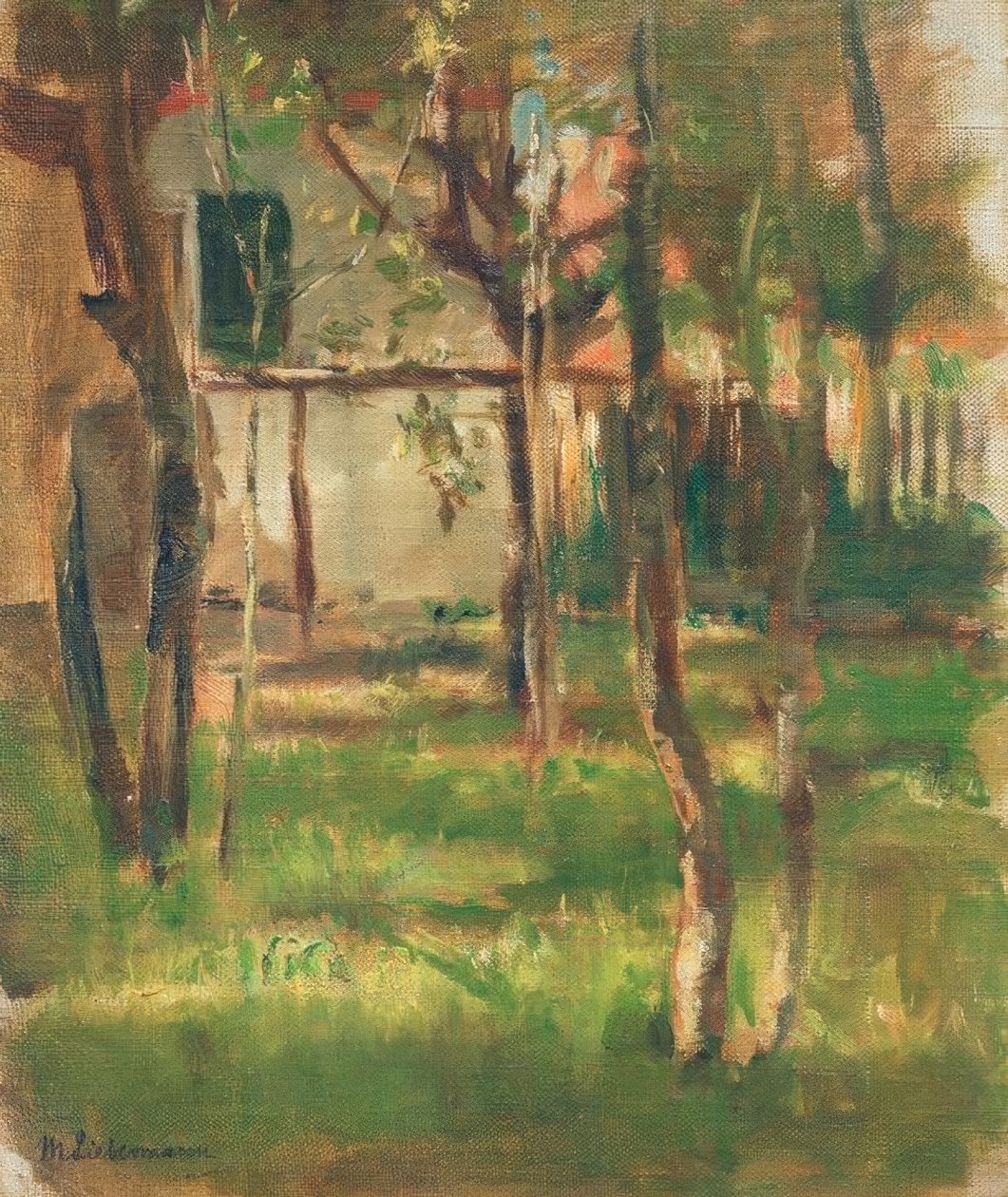 Huis met tuin door Max Liebermann