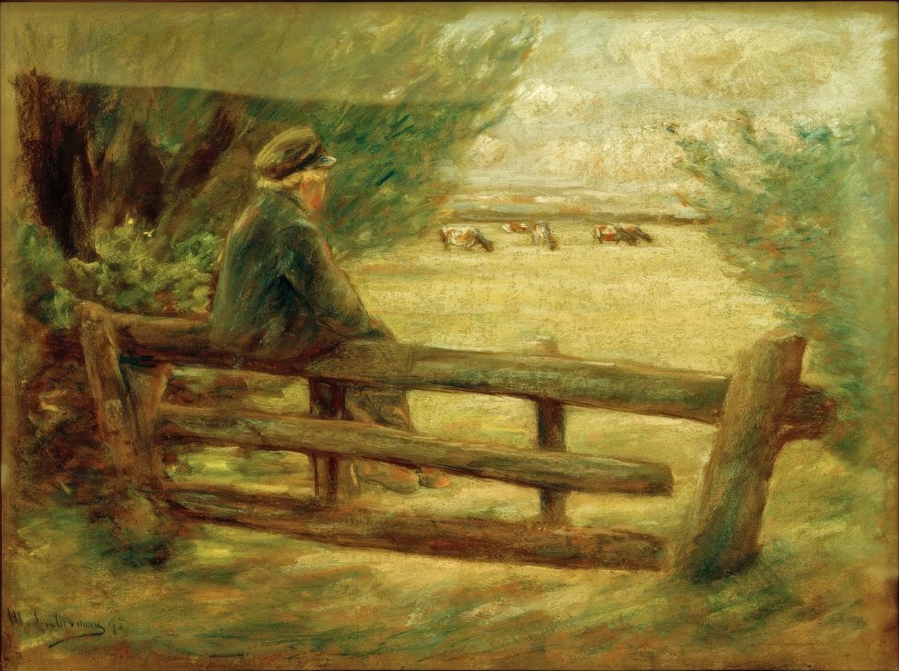 Jongen met koeien door Max Liebermann
