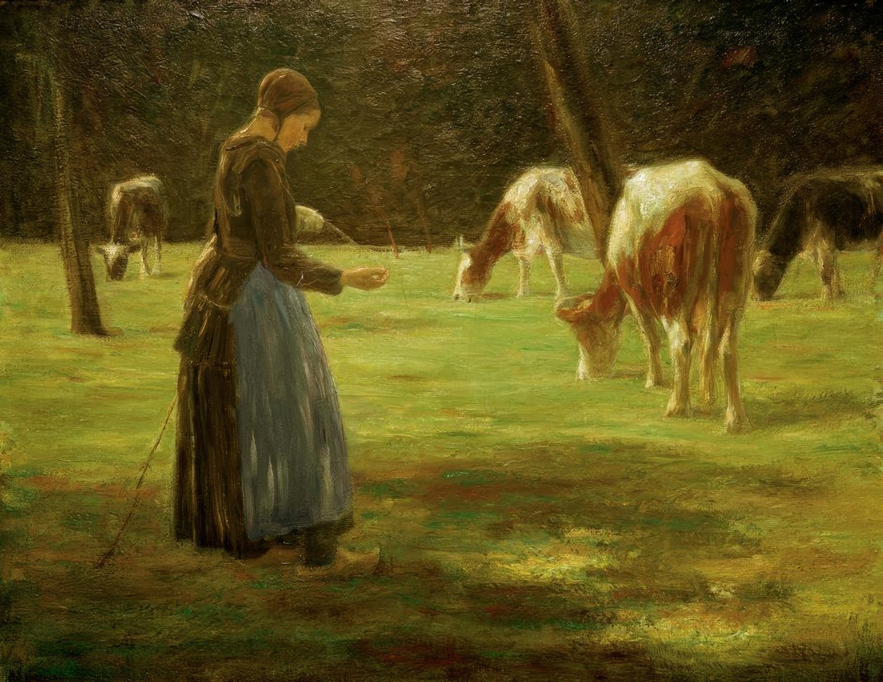 Koeherderin door Max Liebermann