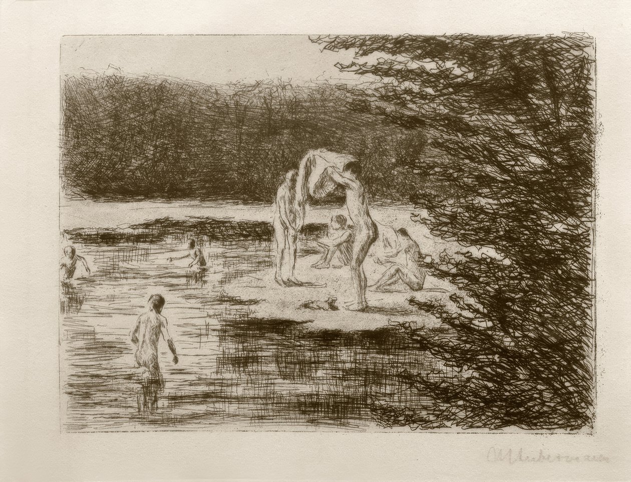 M. Liebermann, Badende jongens door Max Liebermann