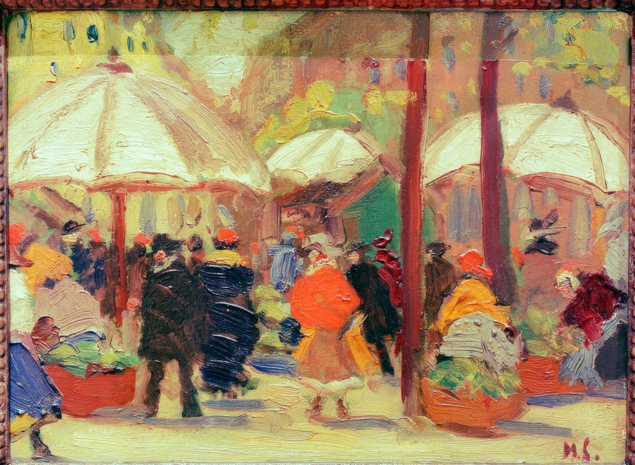 Marktplaats in München door Max Liebermann