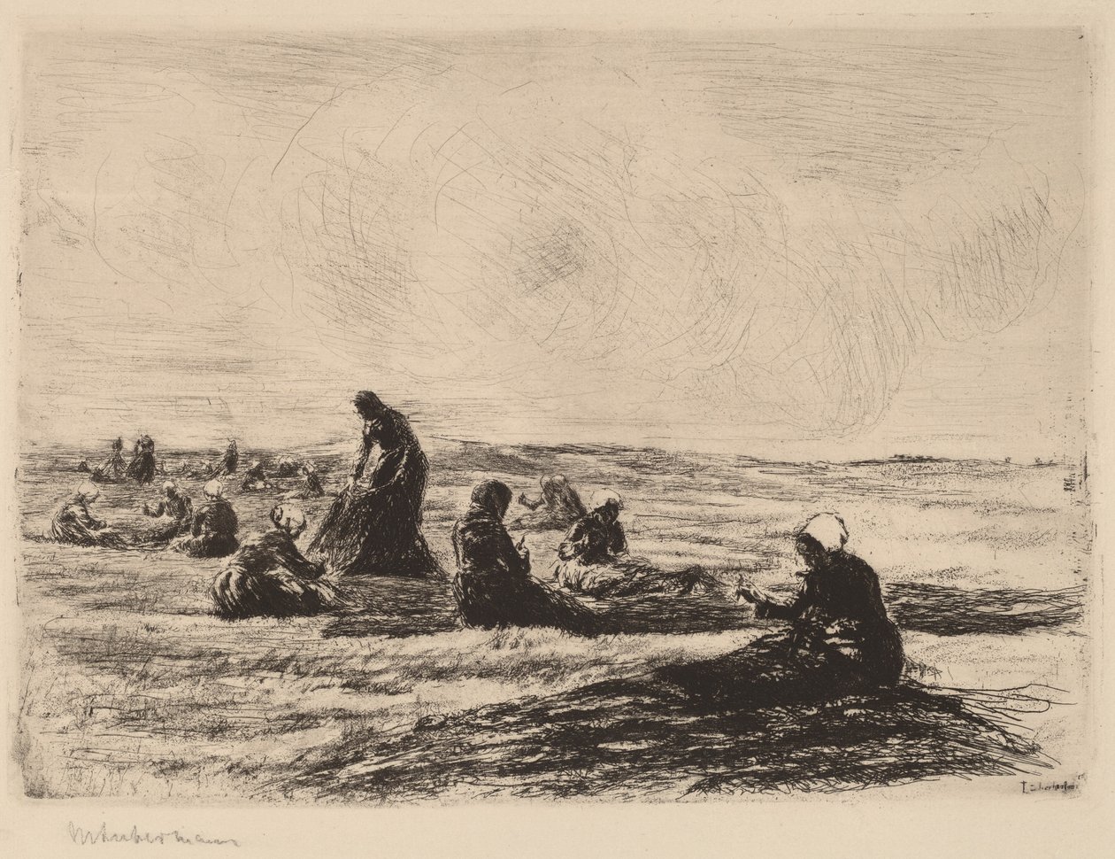 Het herstellen van de netten, 1894 door Max Liebermann