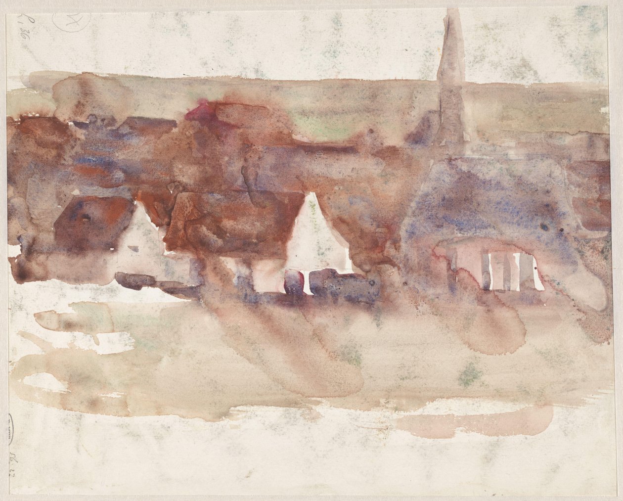 Schets van een stadsgezicht door Max Liebermann