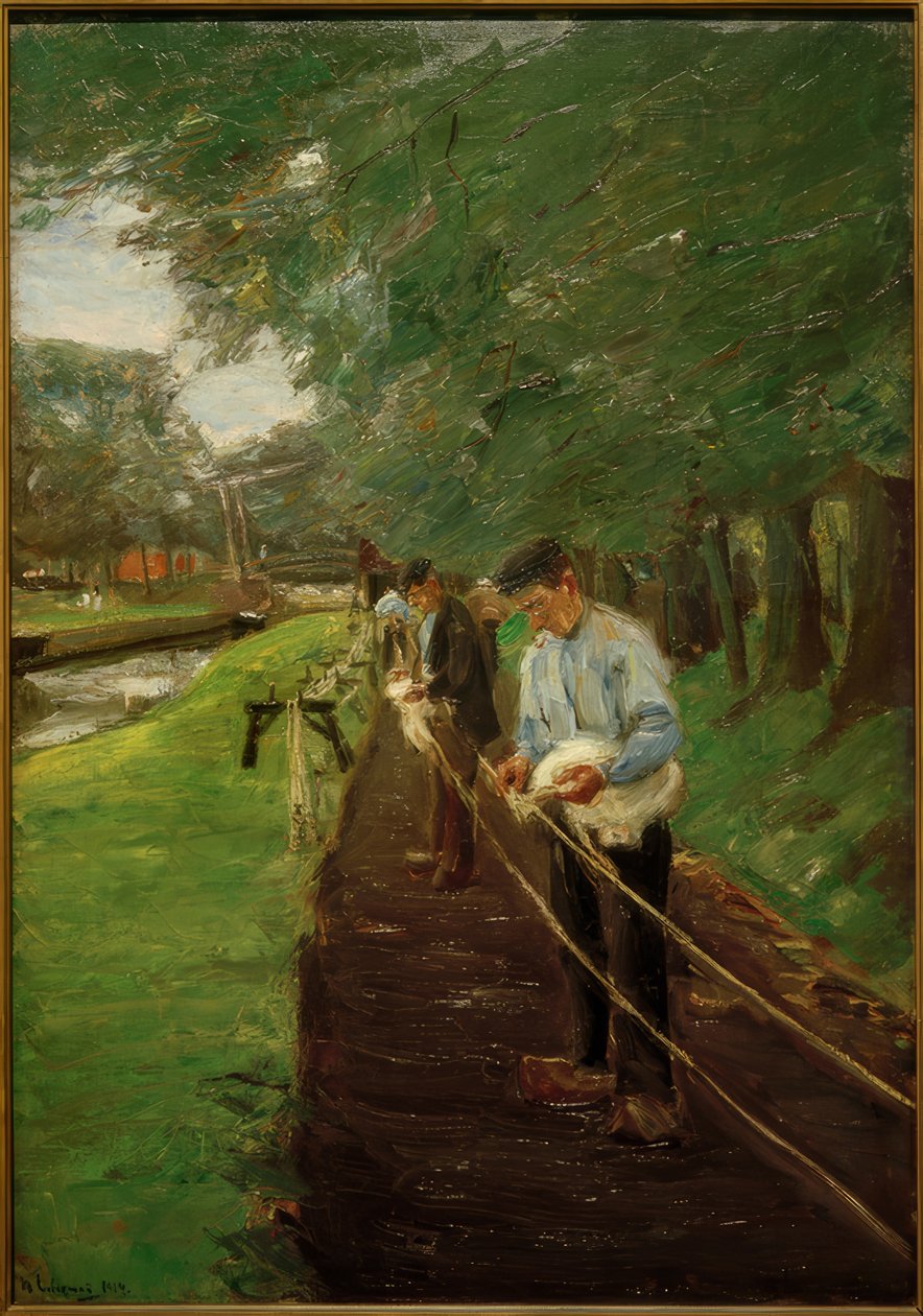 Touwbaan in Edam door Max Liebermann
