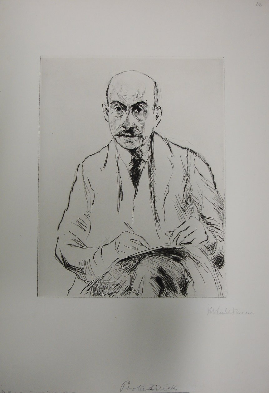 Zelfportret als 70-jarige door Max Liebermann
