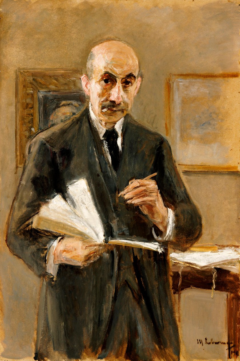 Zelfportret, 1916 door Max Liebermann