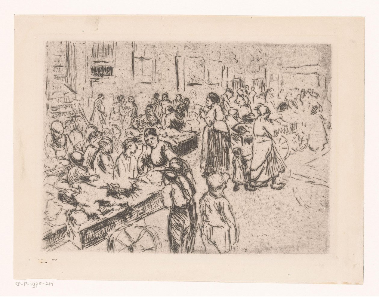 Straathandel in de Oude Jodenbuurt te Amsterdam door Max Liebermann