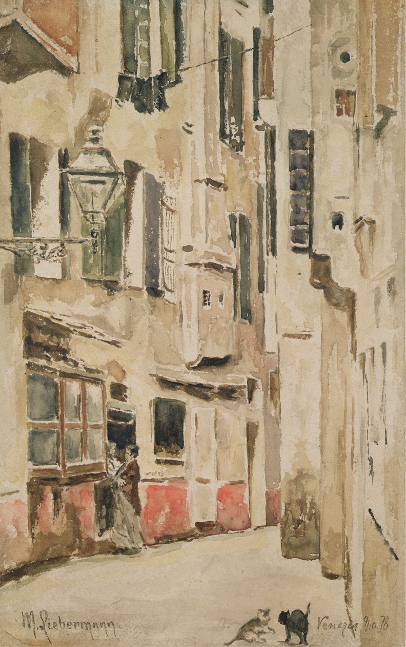 Venetiaanse Straat, 1878 door Max Liebermann