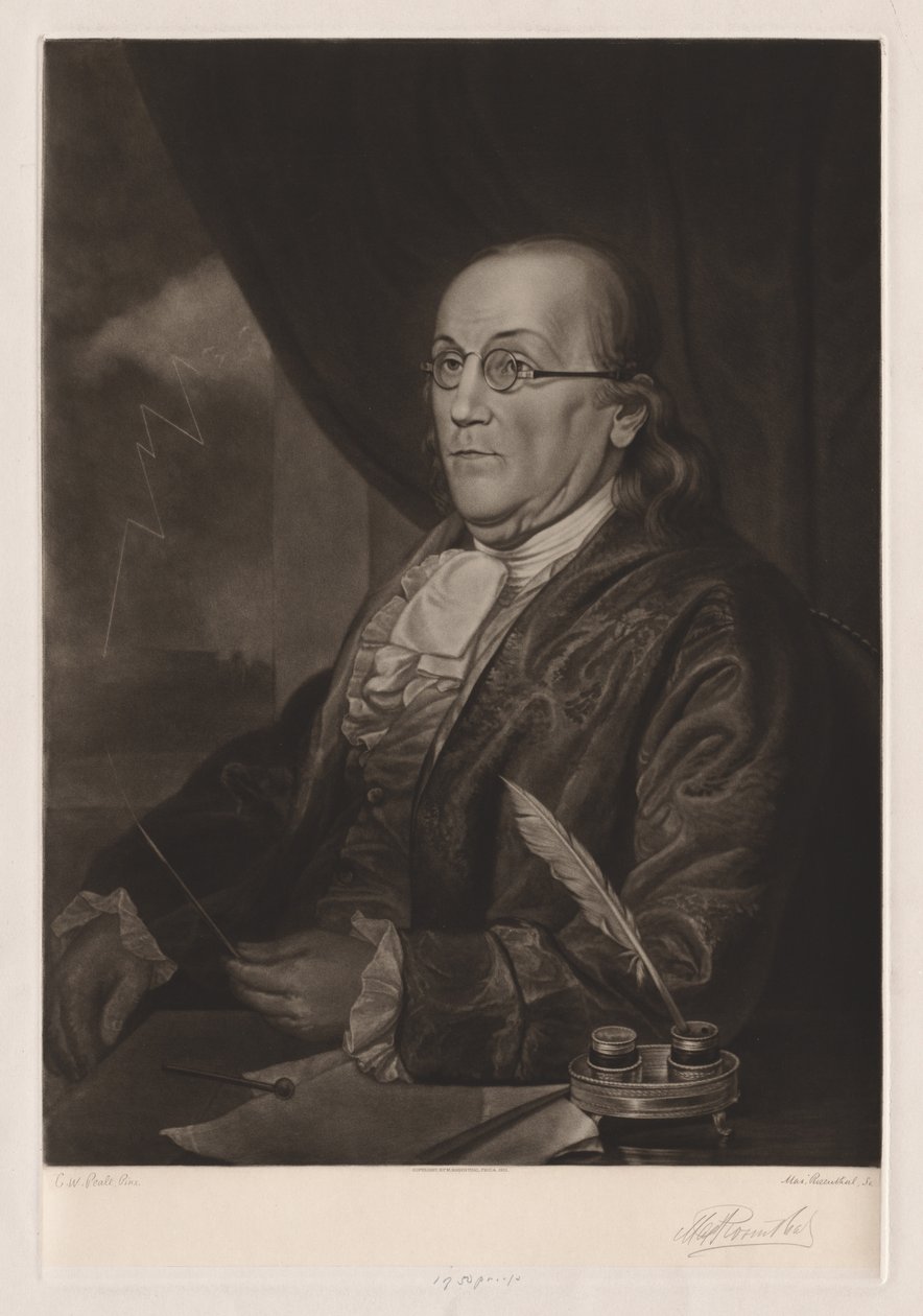 Benjamin Franklin, 1901 door Max Rosenthal