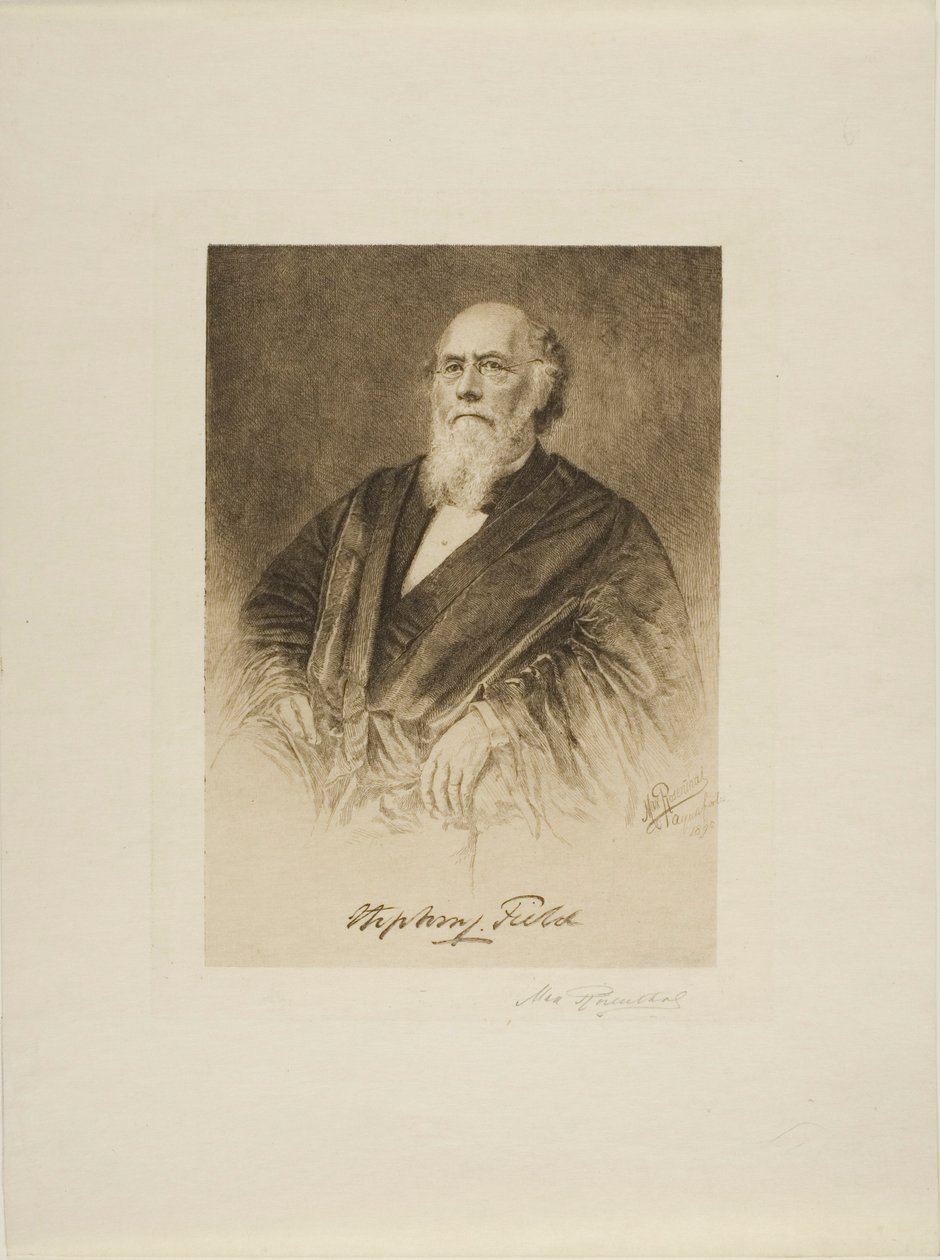 Portret van rechter Stephen Field door Max Rosenthal