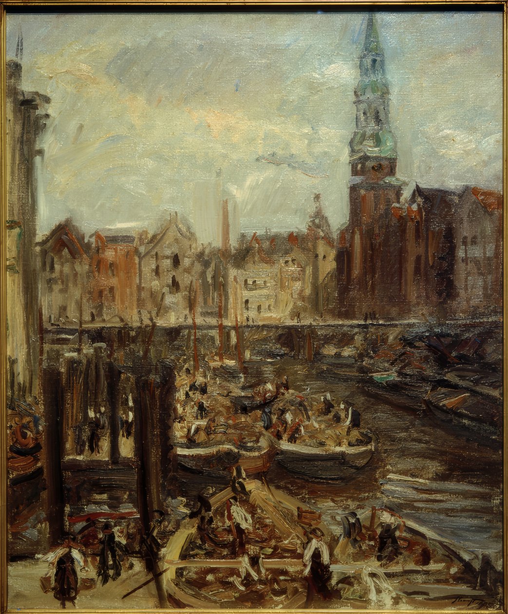Fleet bij de Hopfenmarkt door Max Slevogt