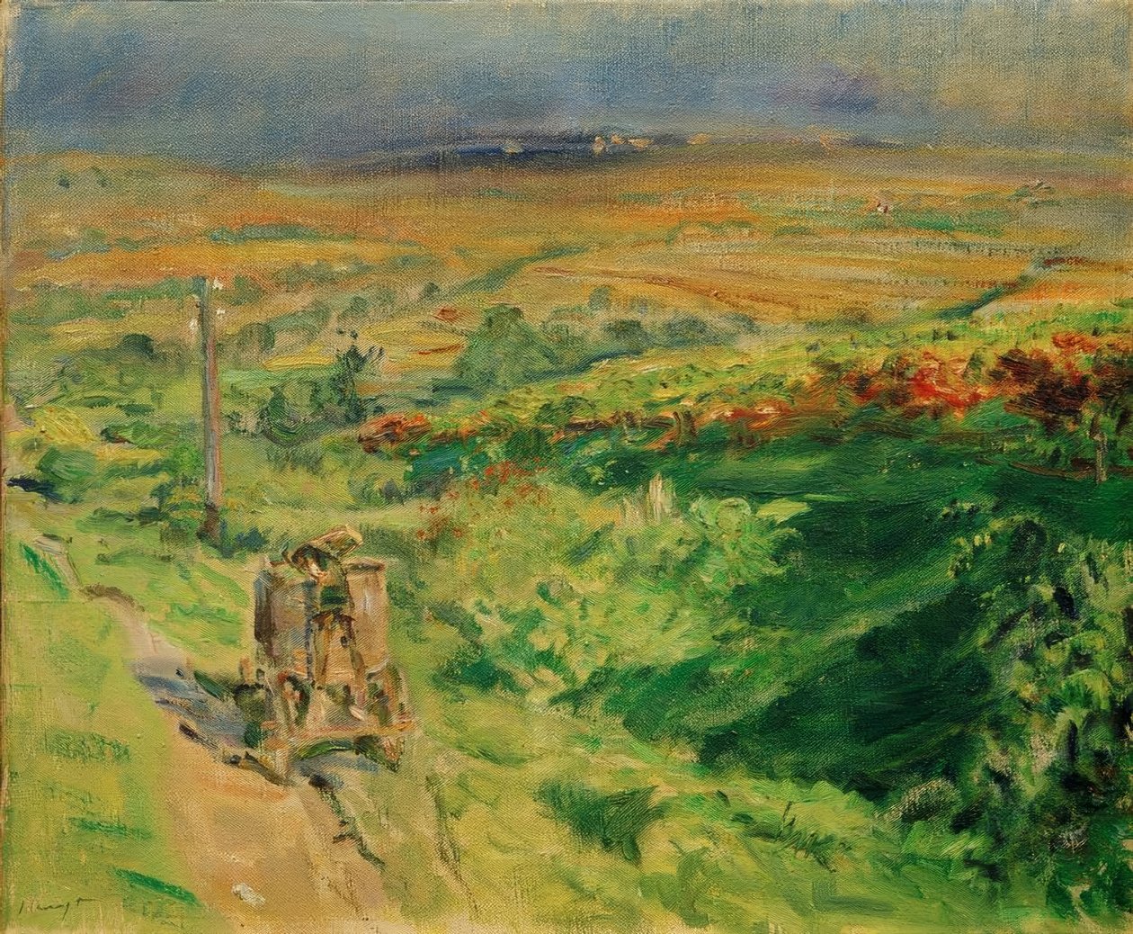 Paltische landschap met wijnvat door Max Slevogt
