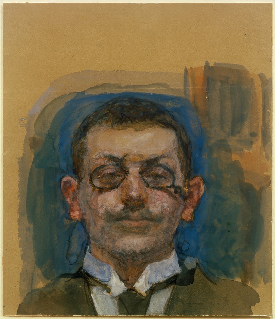 Zelfportret en face door Max Slevogt