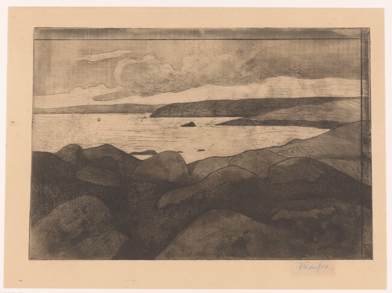 Bretonse kust door Maxime Camille Louis Maufra (attributed to)