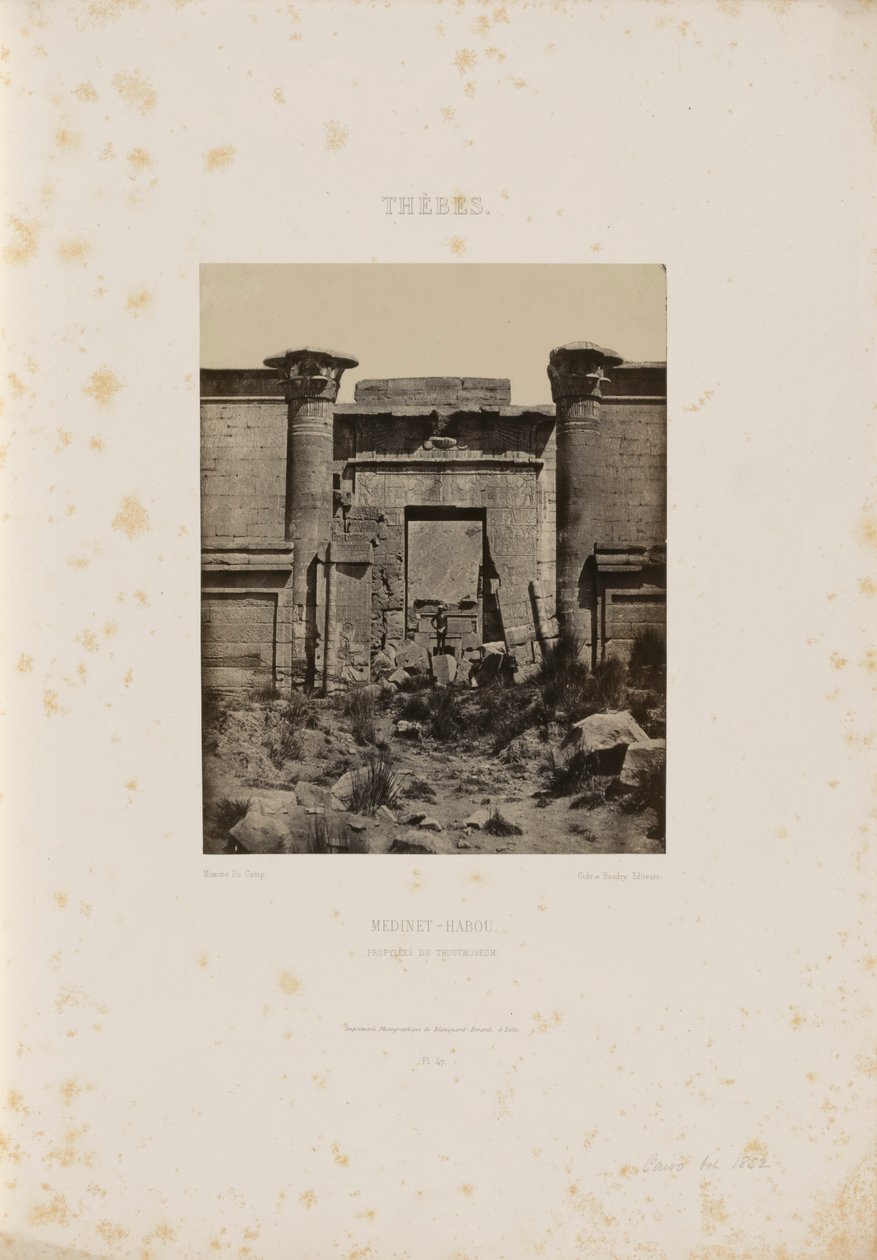 Grote tempel van Denderah door Maxime Du Camp