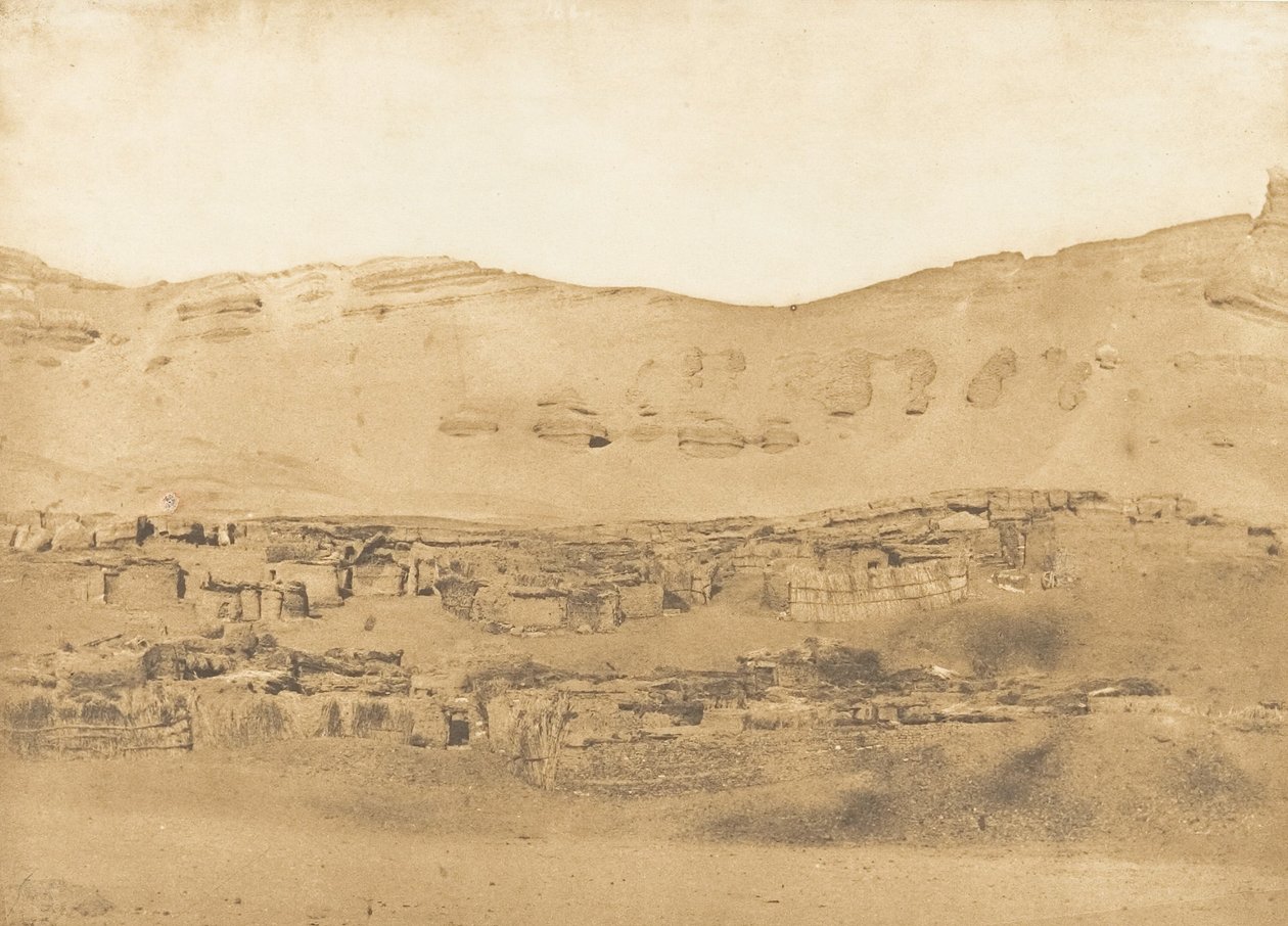 Vue du Village de Garara, 1850 door Maxime Du Camp