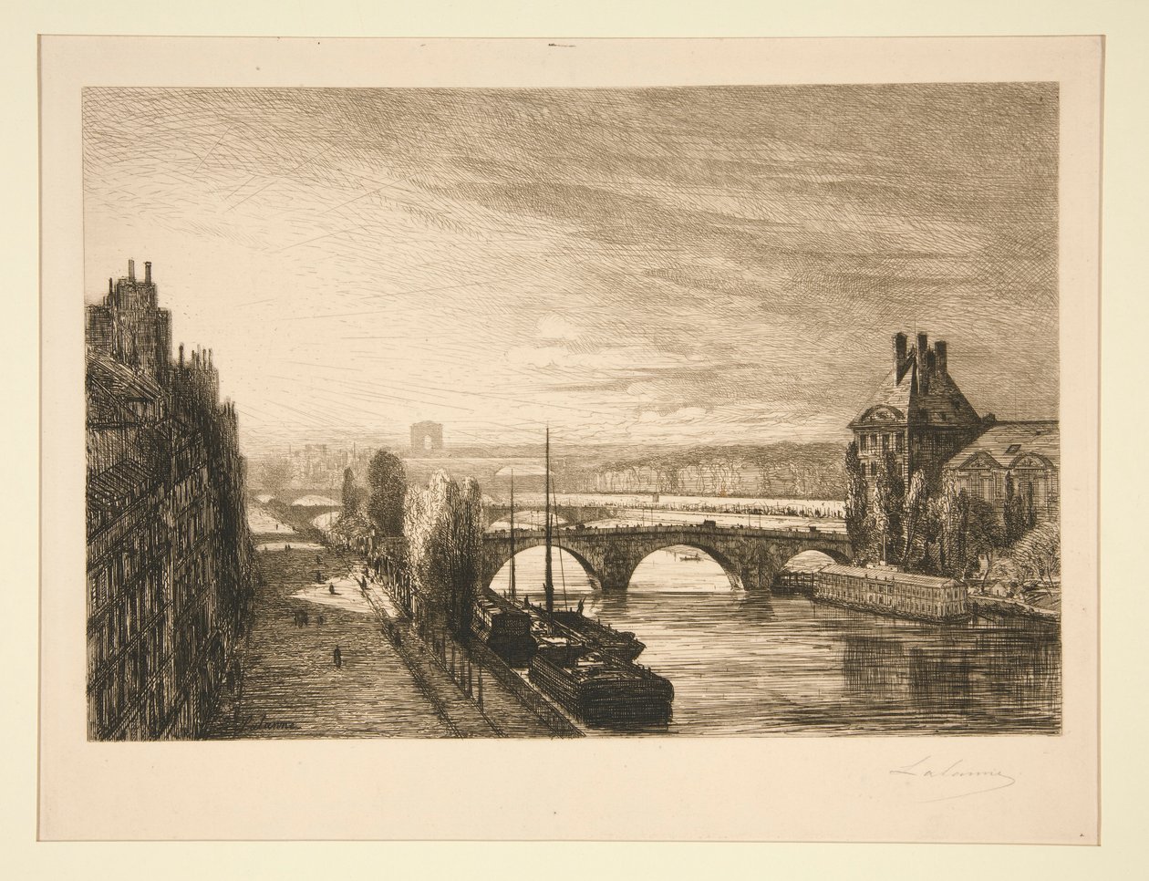 Vue de la Seine, Arc de Triomphe door Maxime Lalanne