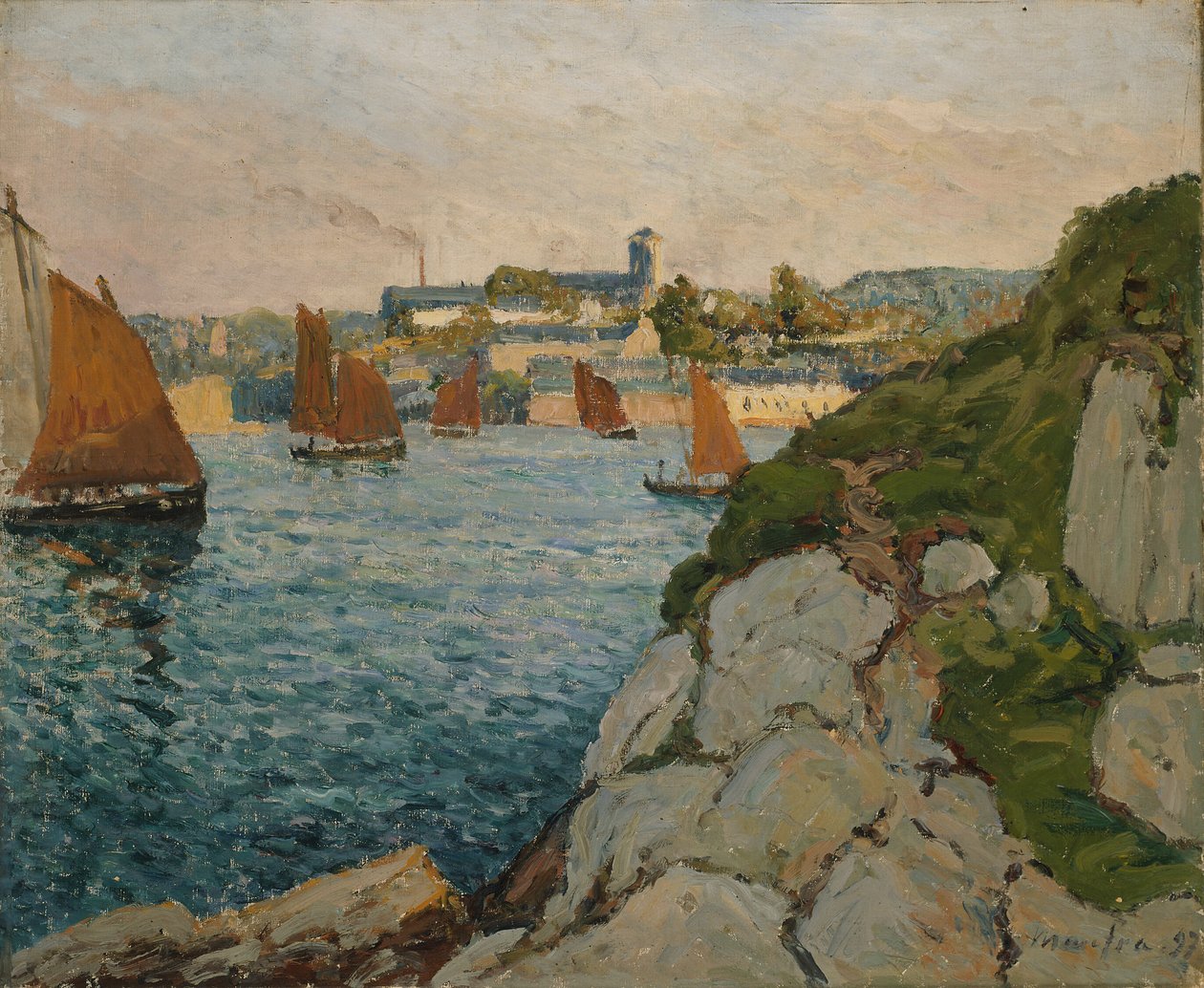 Douarnenez in Zonneschijn door Maxime Maufra