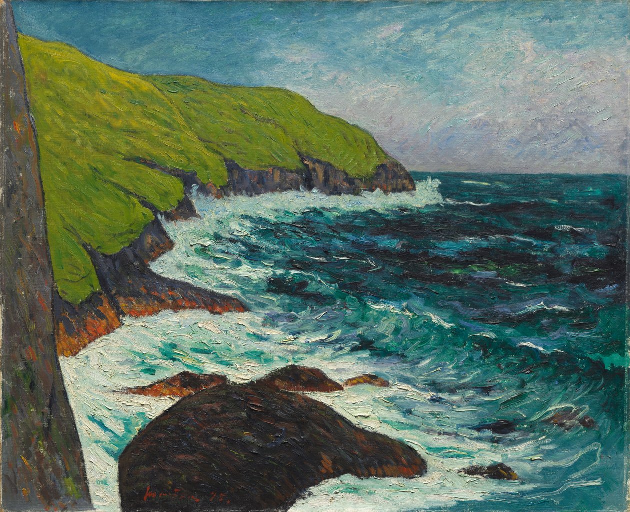 De Kliffen bij Beg-ar-Fry, Saint-Jean-du-Doigt door Maxime Maufra