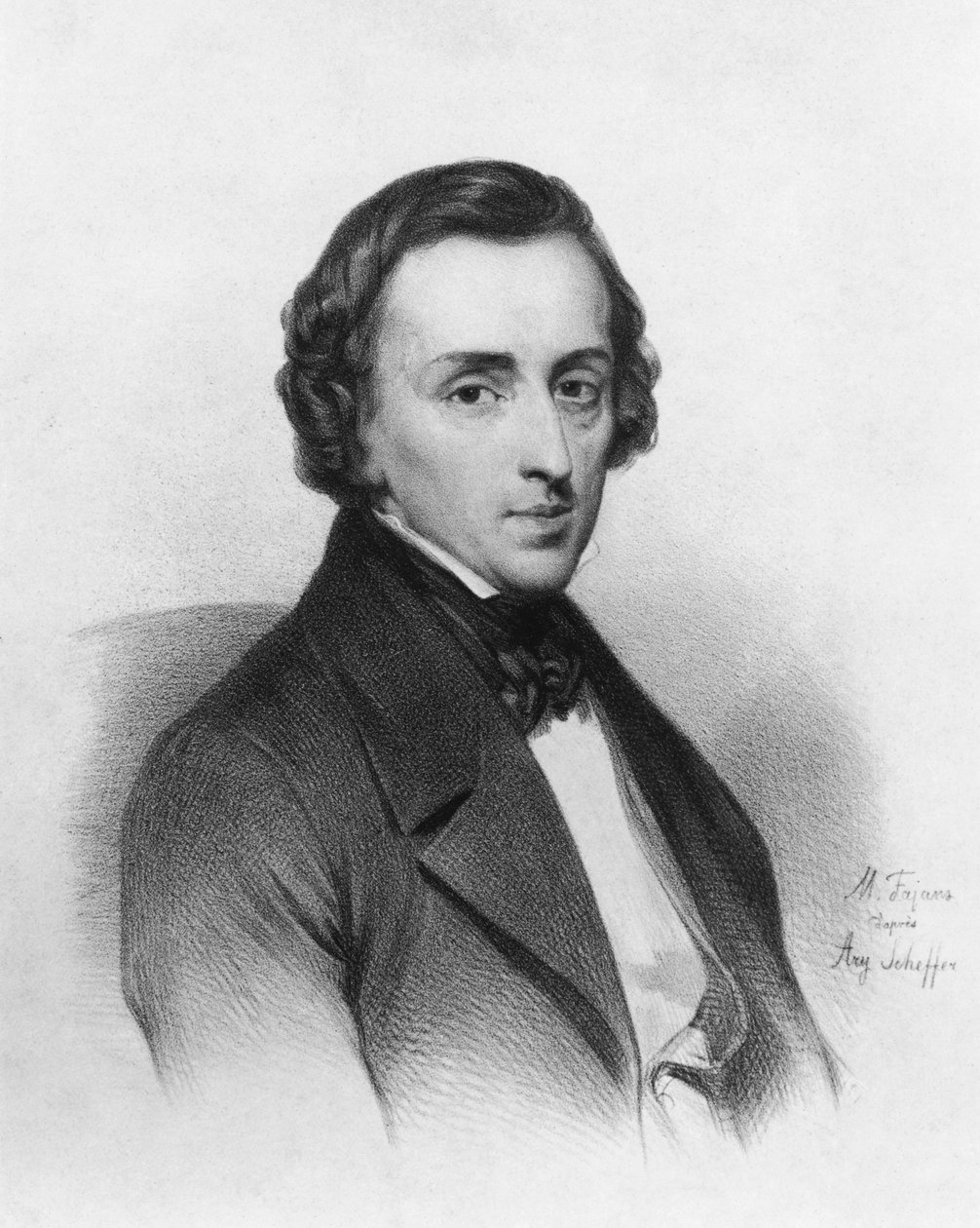 Frederic Chopin, naar Ary Scheffer door Maximilian Fajans