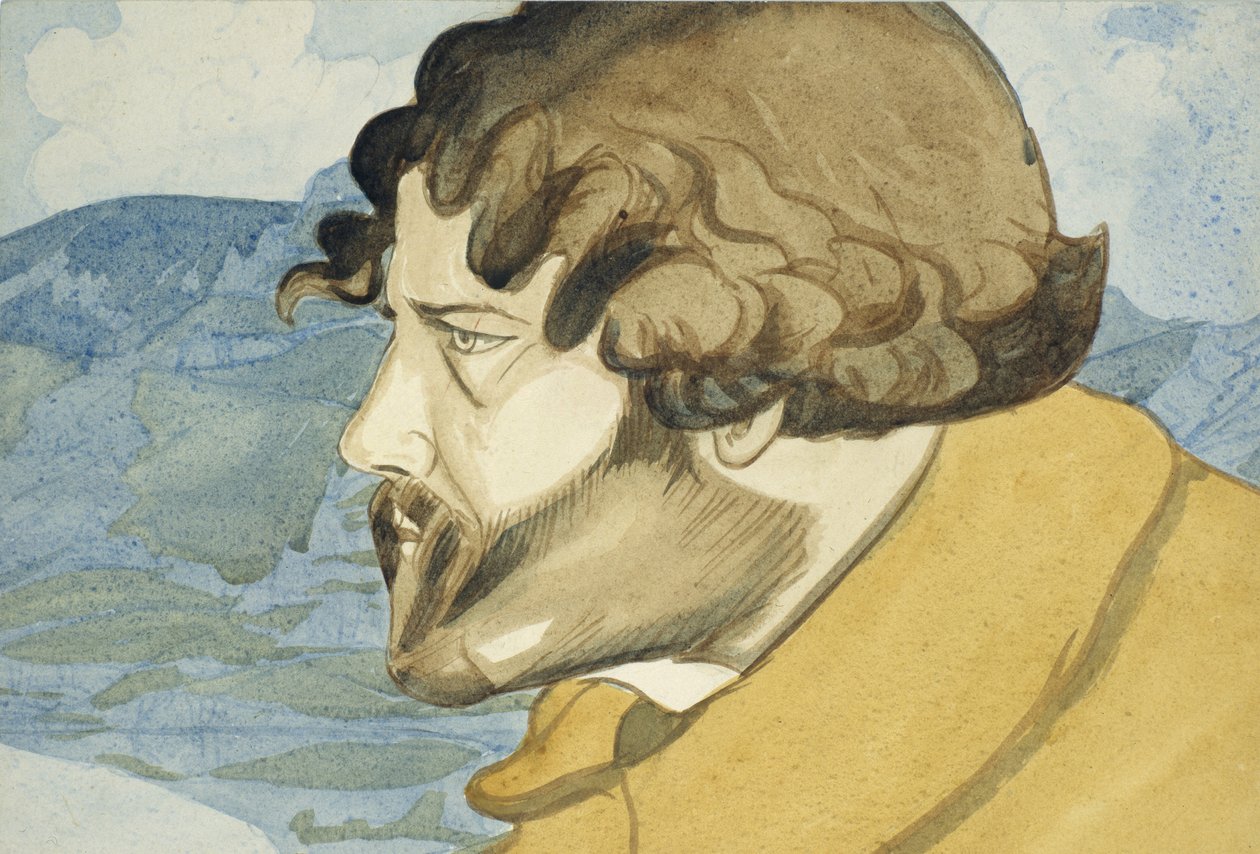 Zelfportret, 1921 door Maximilian Voloshin