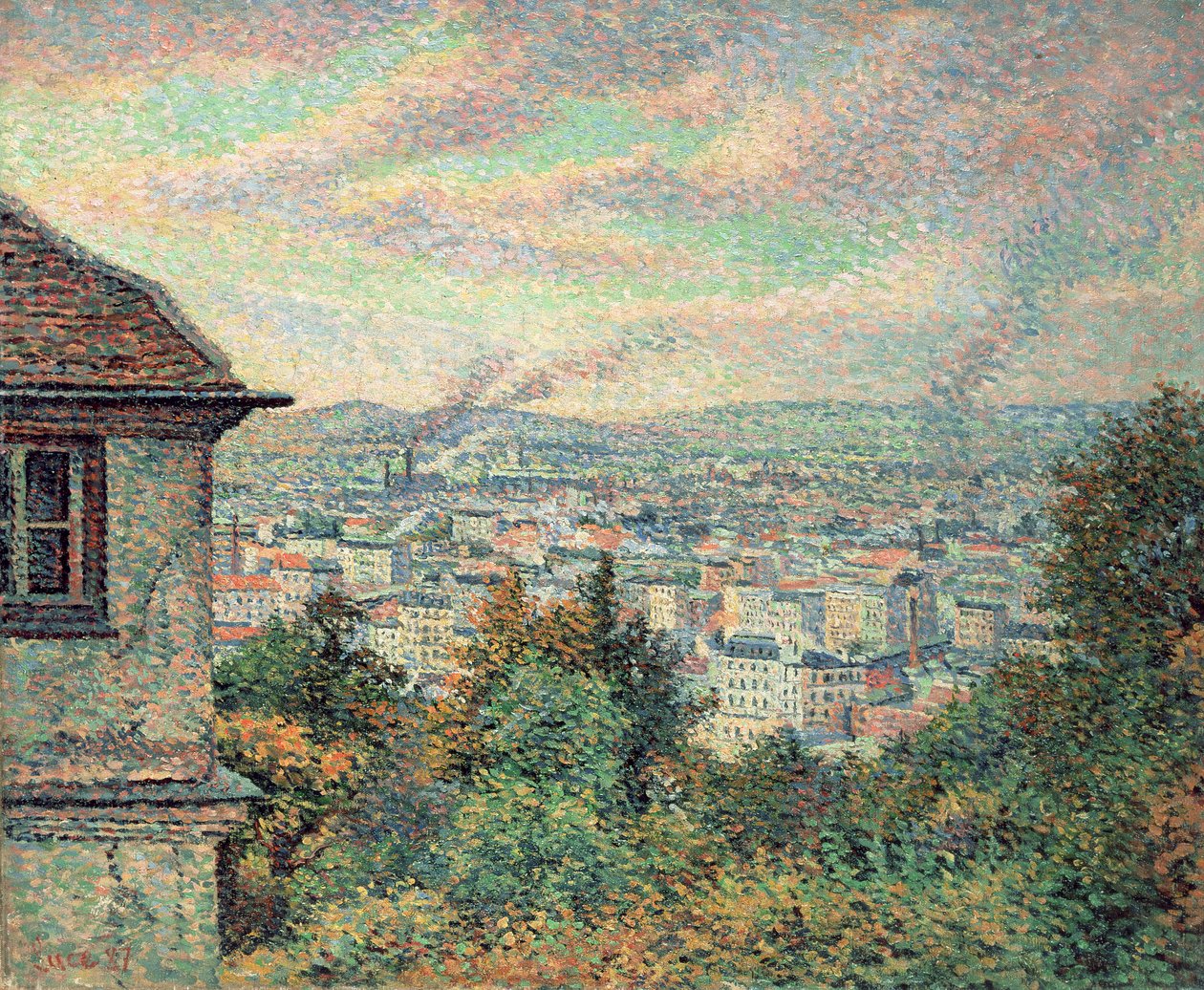 Parijs, uitzicht op Montmartre door Maximilien Luce