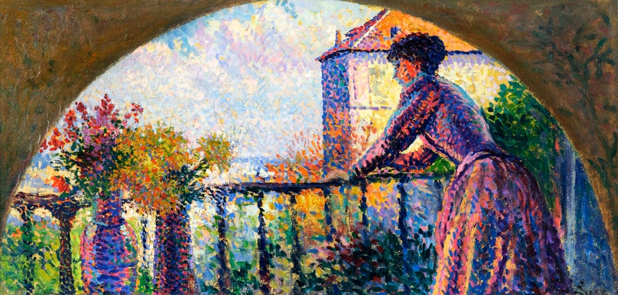 De Vrouw van de Kunstenaar, Rue Cortot, Parijs, 1893 door Maximilien Luce