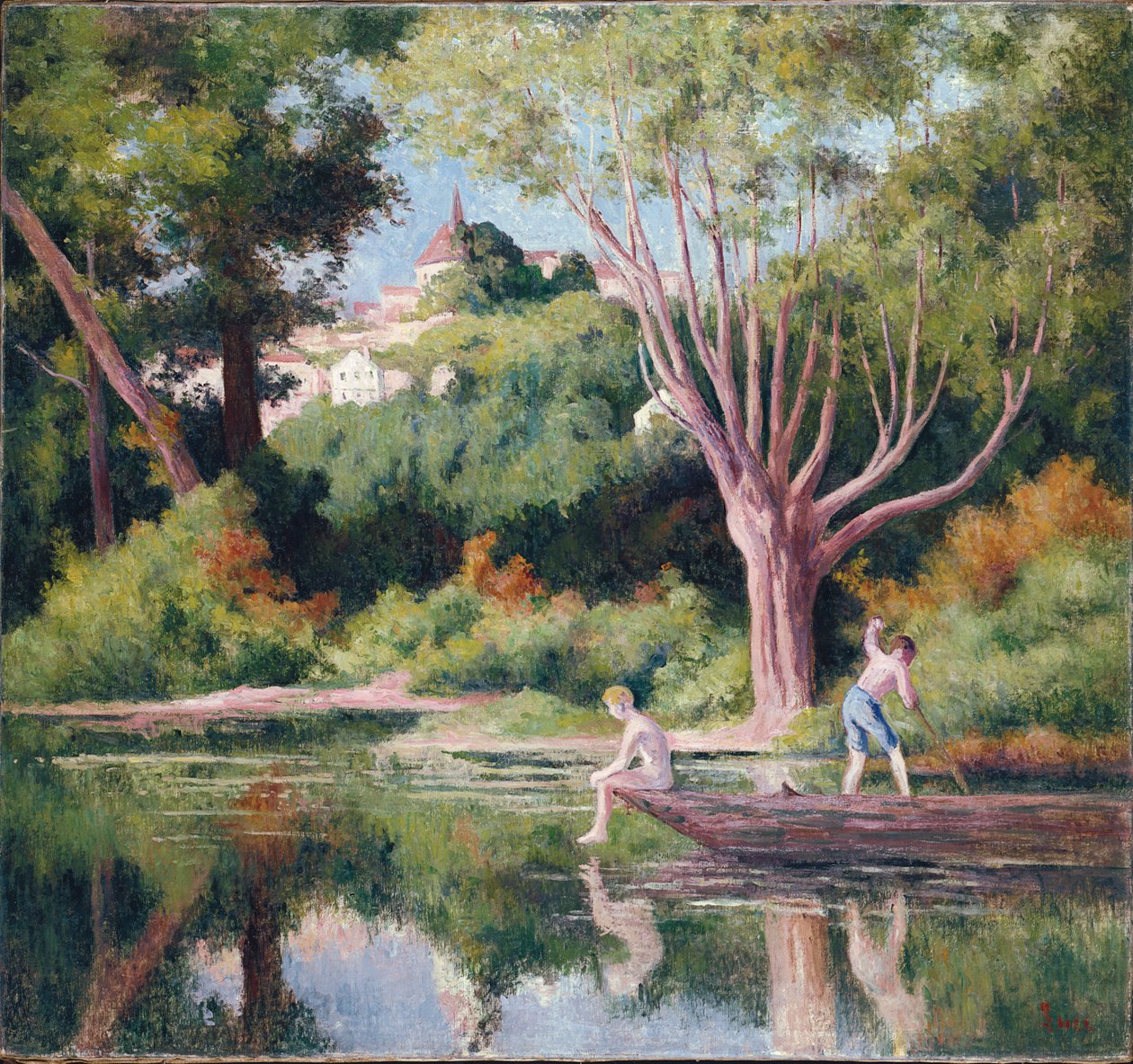 Rolleboise, Baden door Maximilien Luce