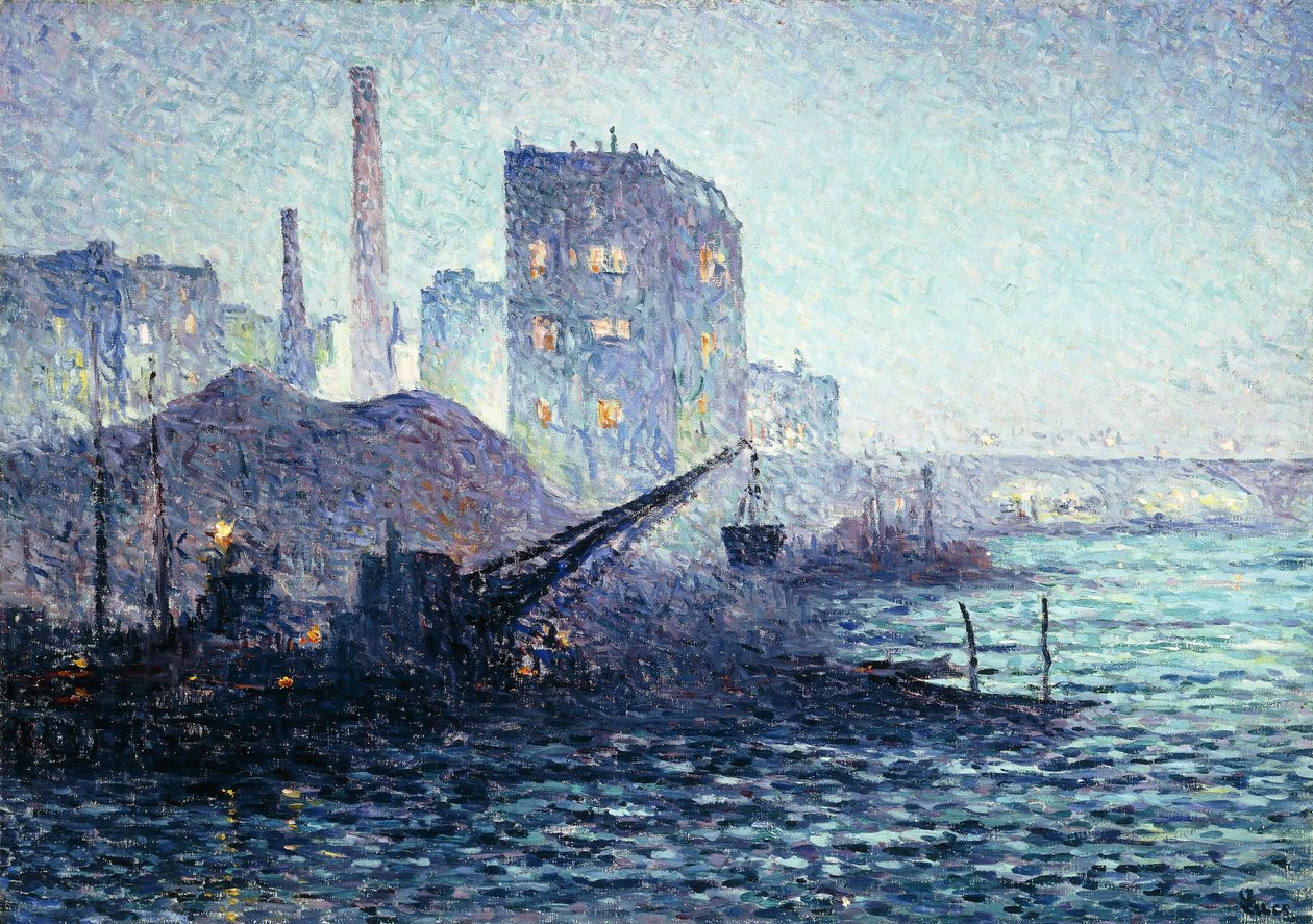 De Theems in Londen, ca. 1893 door Maximilien Luce