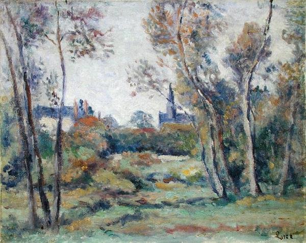 Dorp Saint-Ay, c.1912 door Maximilien Luce