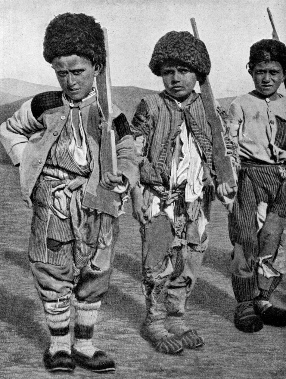 Jongens uit Artemid, Armenië, 1922 door Maynard Owen Williams