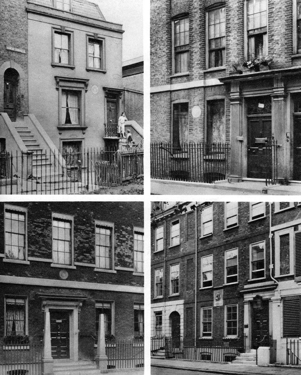 Vier Londense huizen van beroemde mannen, Londen, 1926-1927 door McLeish