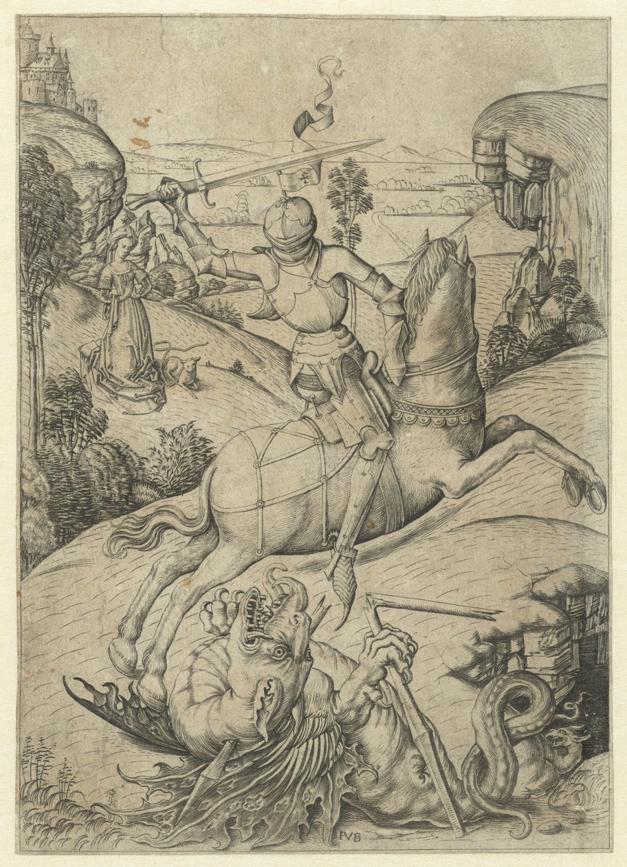 Heilige Joris en de draak door Meester FVB