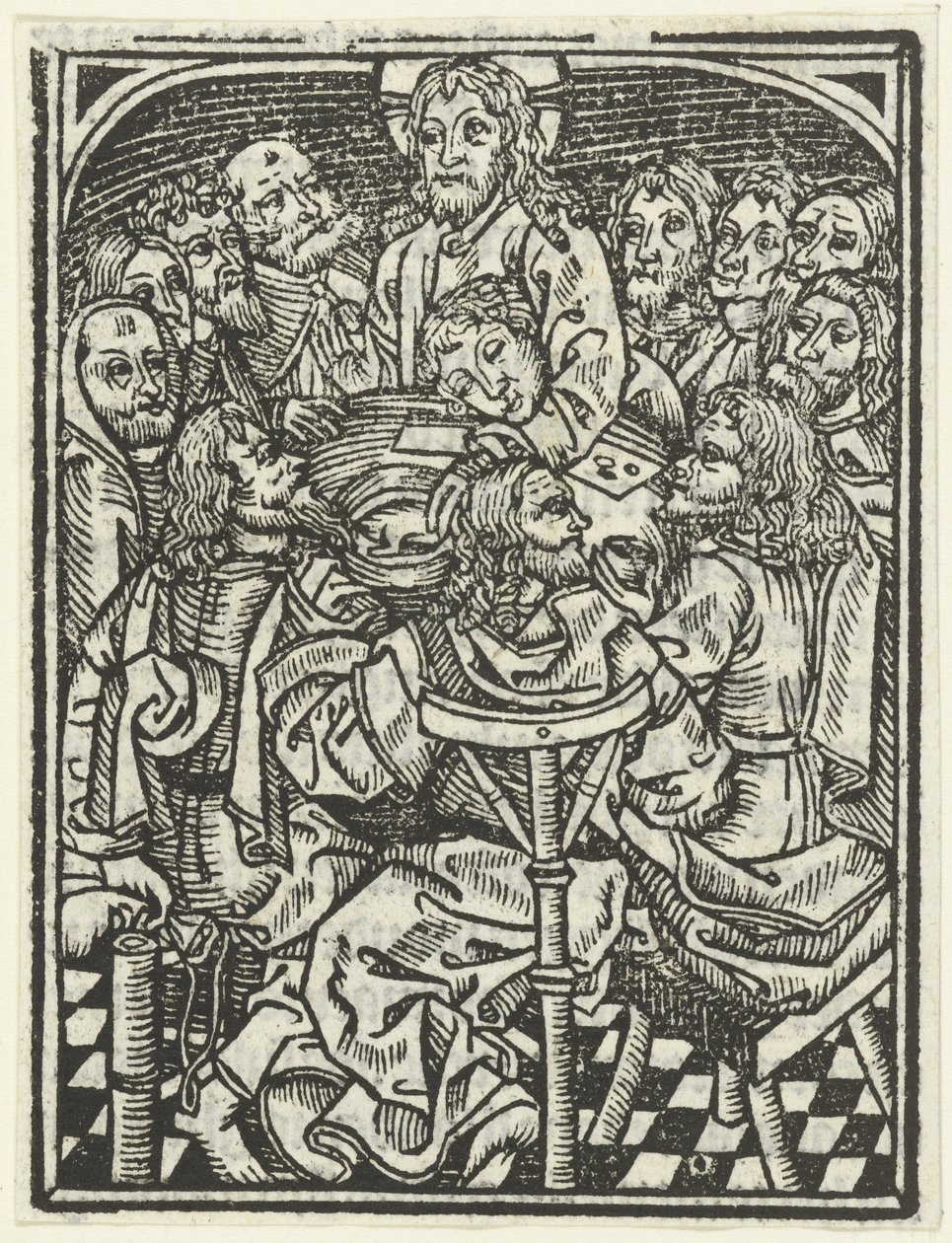 Het laatste avondmaal door Meester van de Delbecq Schreiber Passie (attributed to)