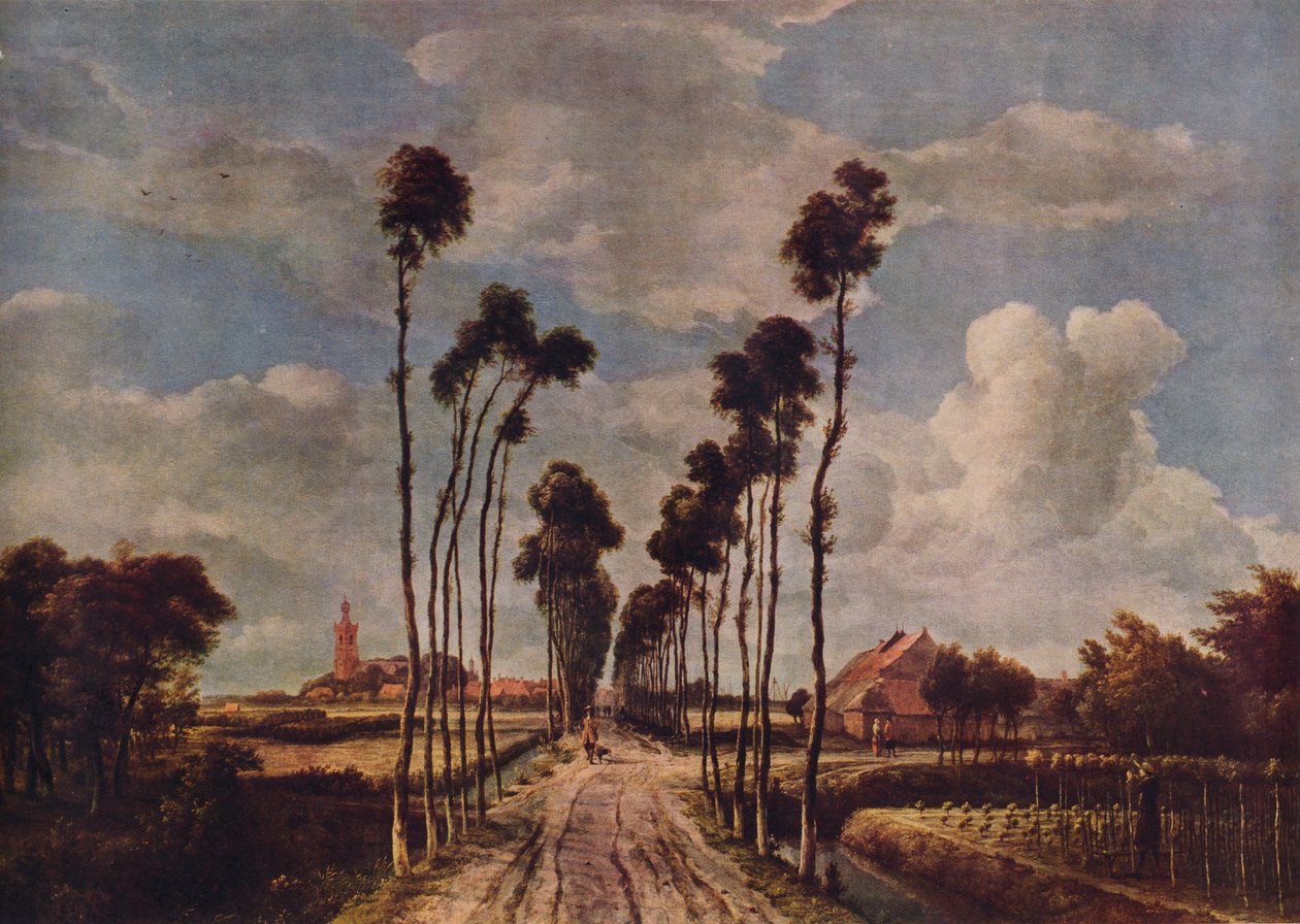 De Laan bij Middelharnis, 1689 door Meindert Hobbema