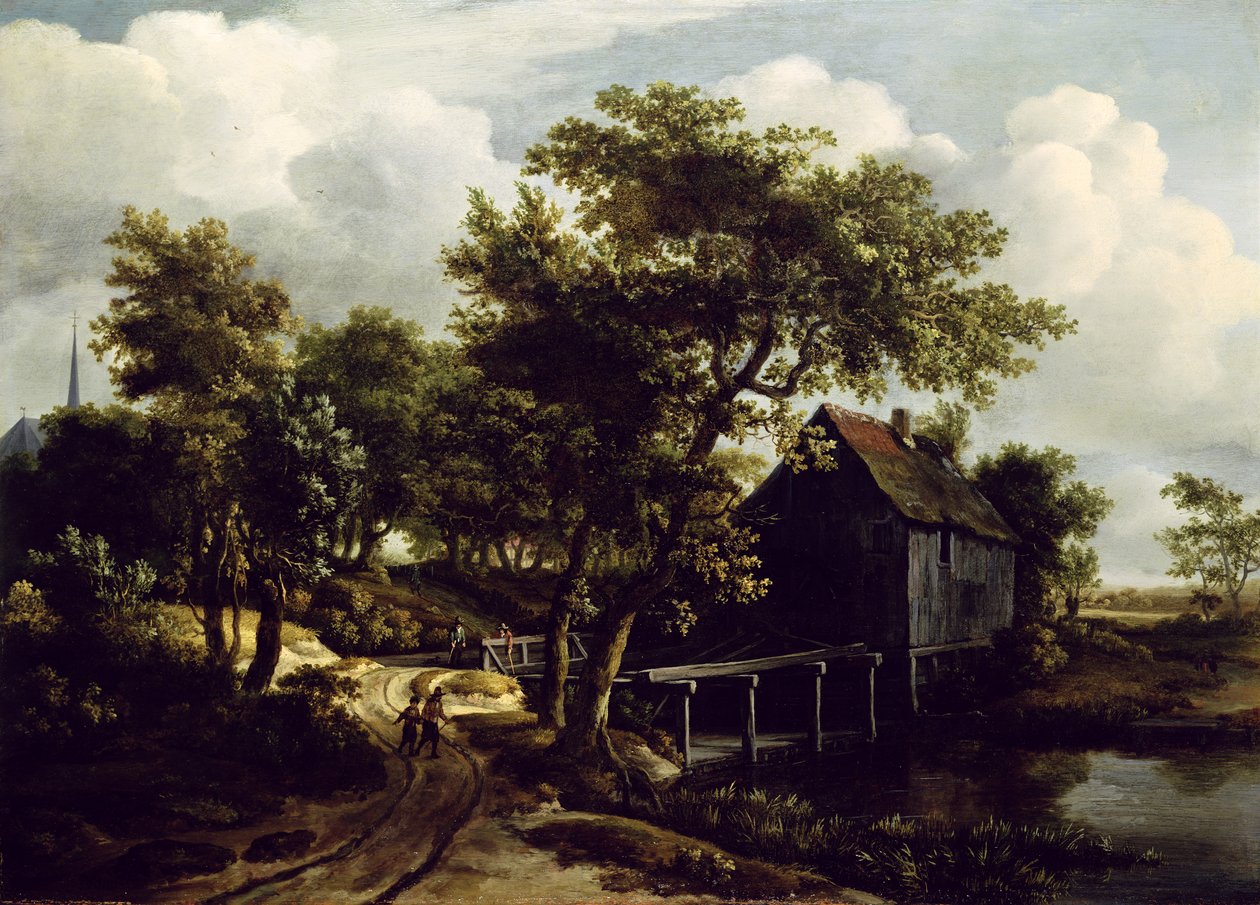 De Watermolen, 1662 door Meindert Hobbema