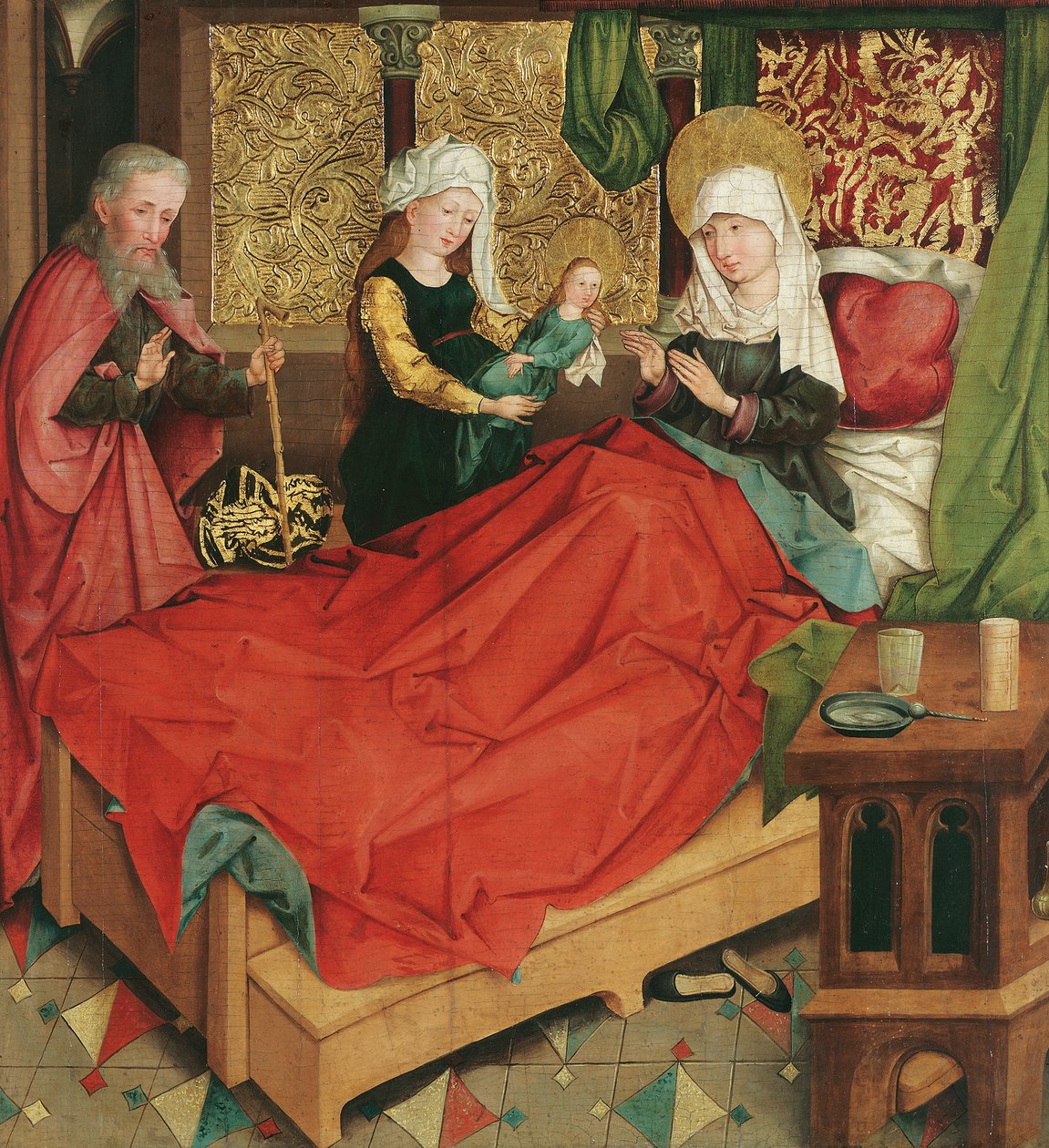 Geboorte van Maria door Meister der Divisio Apostolorum