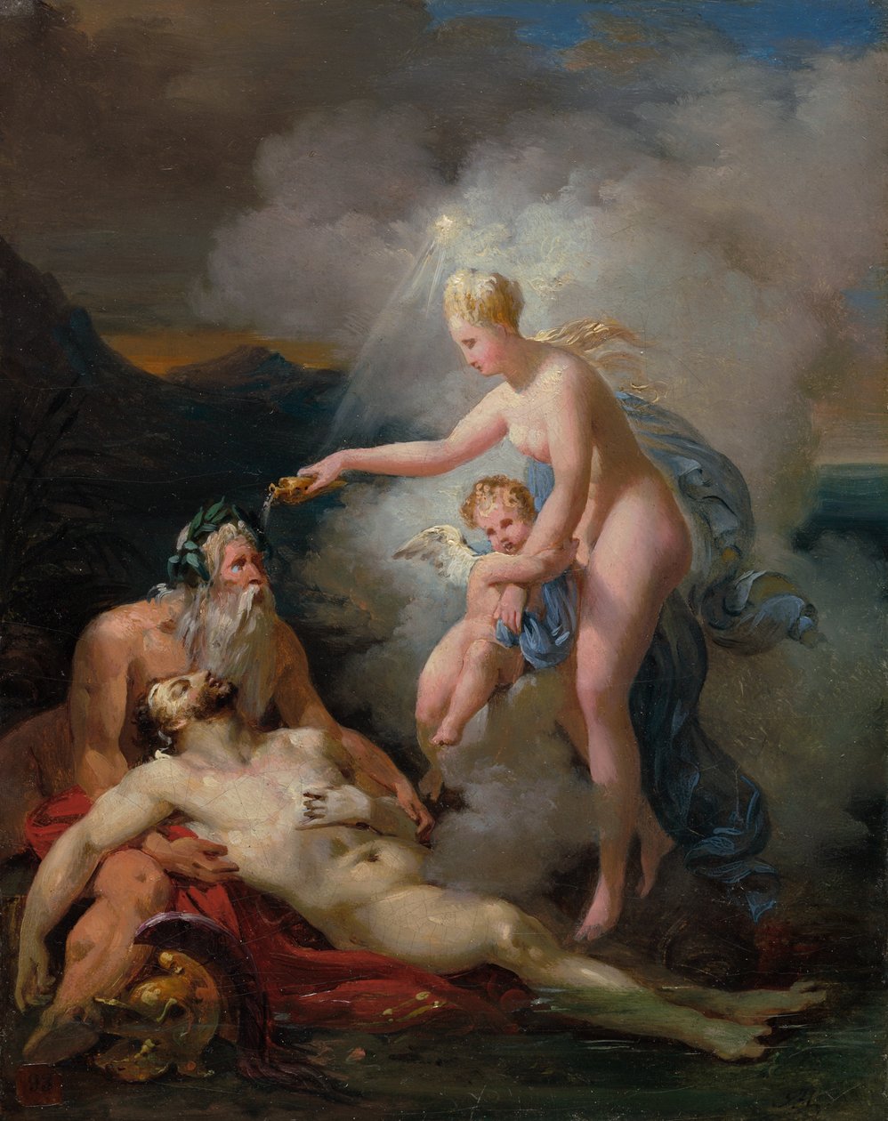 Venus geneest Aeneas door Merry Joseph Blondel