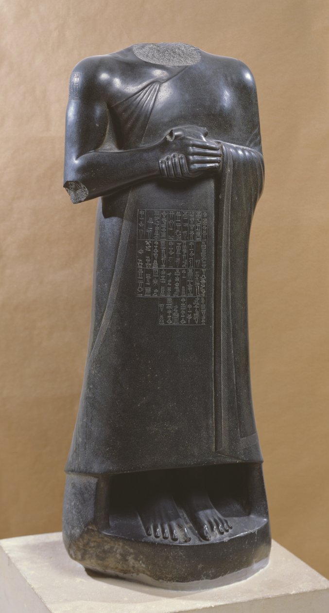 Gudea, Prins van Lagash, staand door Mesopotamian