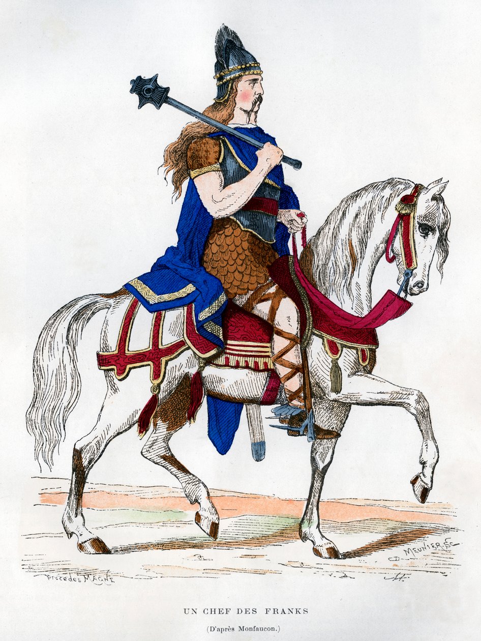 Hoofd van de Franken, c5e-9e eeuw 1882-1884 door Meunier