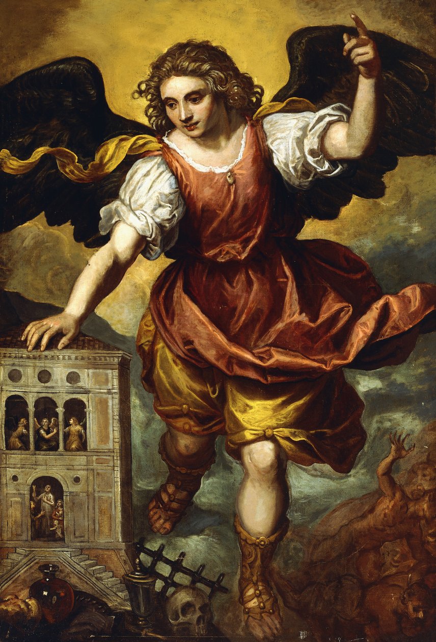 De aartsengel Michaël door Mexican School
