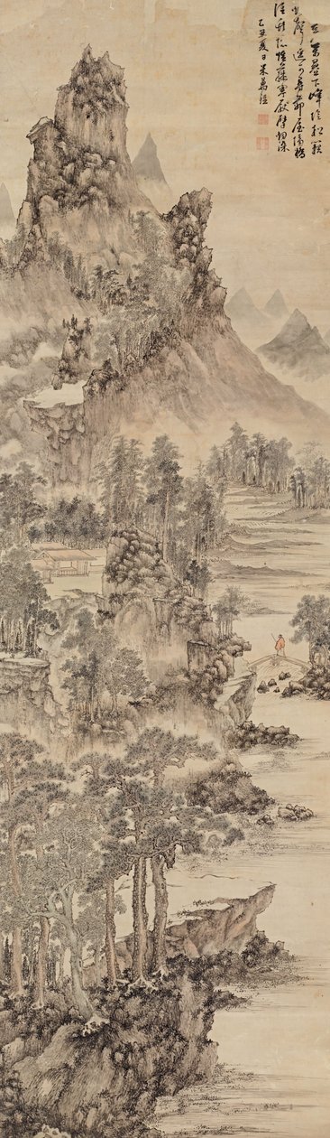 Het paradijslandschap van Yangsuo door Mi Wanzhong