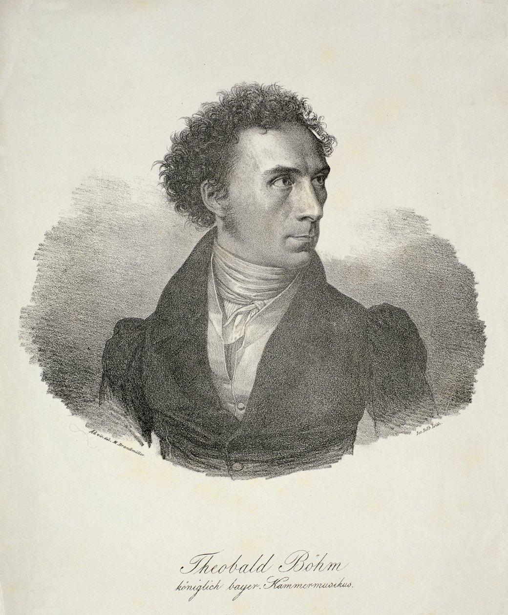 Theobald Bohm gegraveerd door Selb door Michael Brandmuller